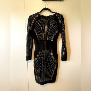 PARISIAN black studded dress 🖤